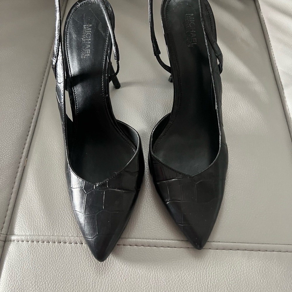 Michael Kors Black Embossed Heels